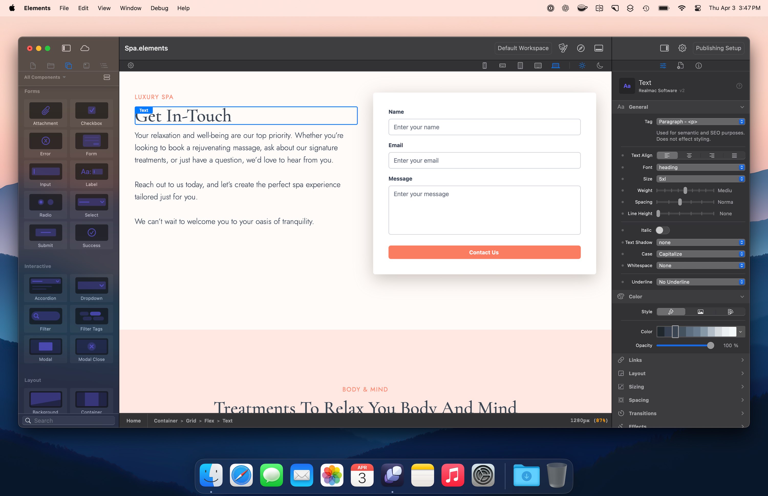 Elements for macOS Theme Studio Screenshot